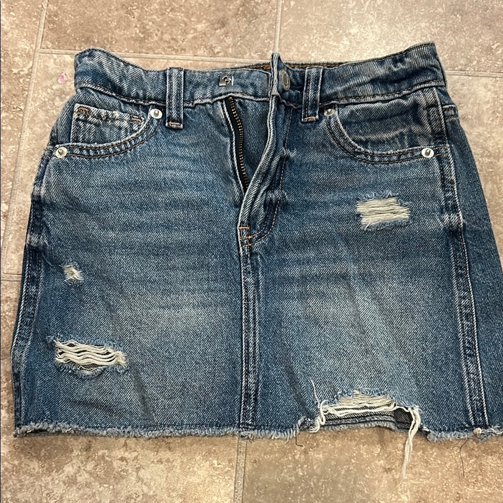 GAP Blue Mini Skirt Casual Denim